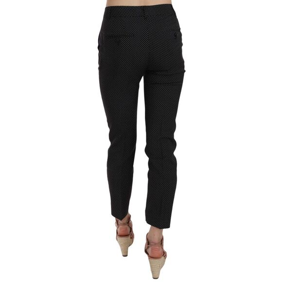 Dolce & Gabbana Dolce Gabbana PAN70012 Polka Dot Trousers Women Black Jeans & - Picture 2 of 4